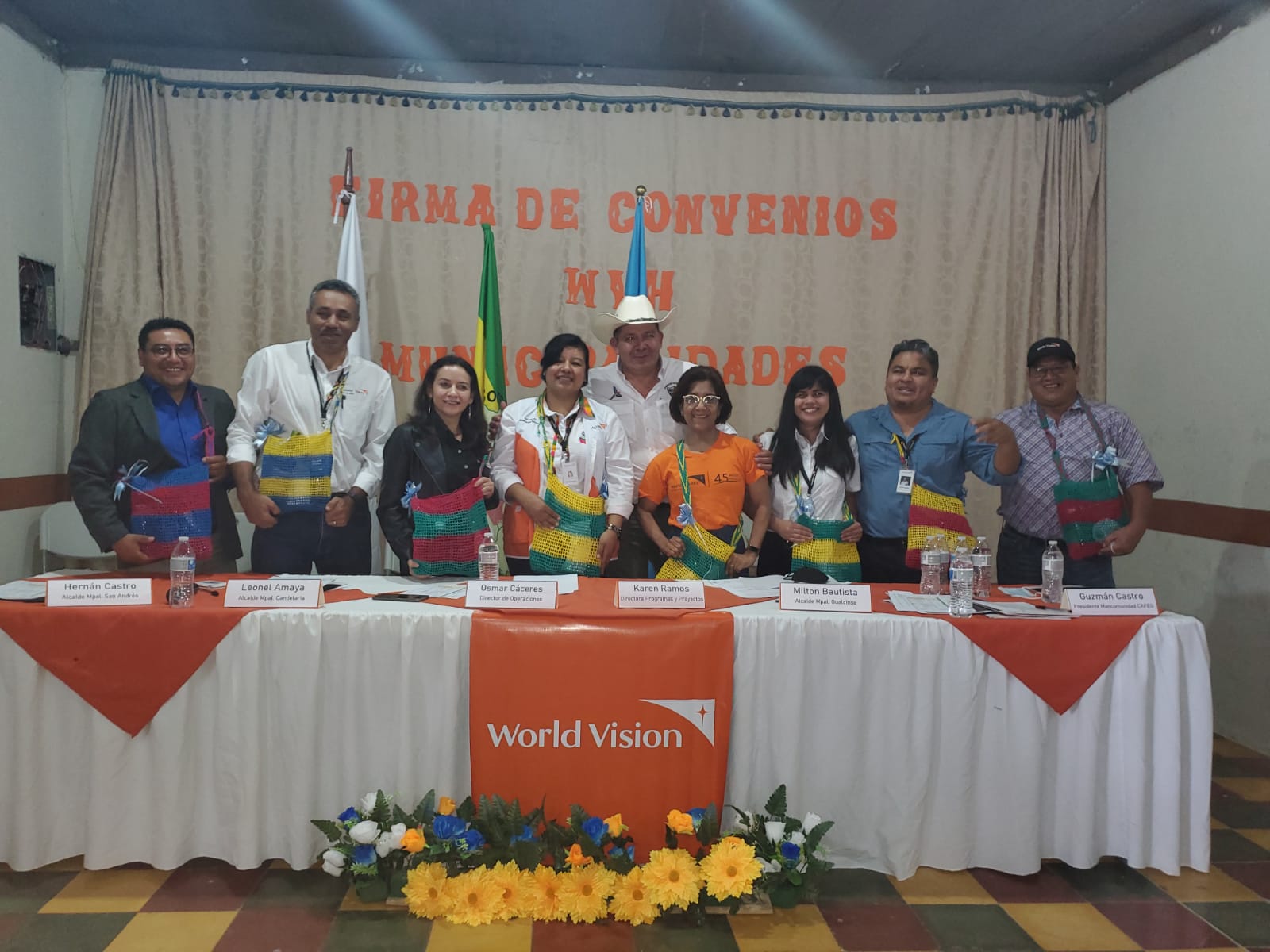 Firma de convenios con las municipalidades de San Andrés, Gualcince y Candelaria en la mancomunidad CAFEG